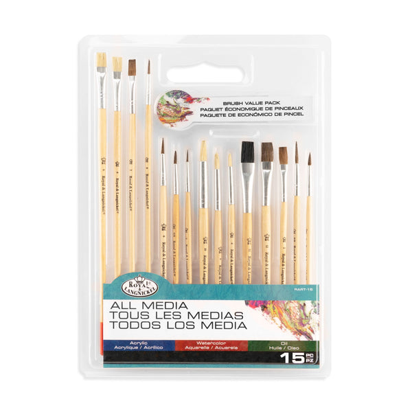 royal and langnickel RART-15 | All Media 15pc Artist Brush Set