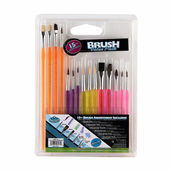 royal and langnickel RART-16 | 15pc All-Purpose Scholastic Brush Set