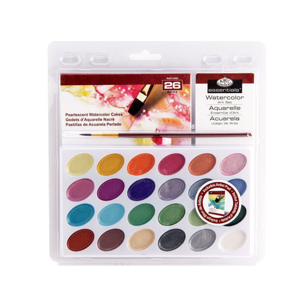 royal and langnickel RART-2008 | Essentials™ 26pc Pearlescent Watercolor Painting Art Set