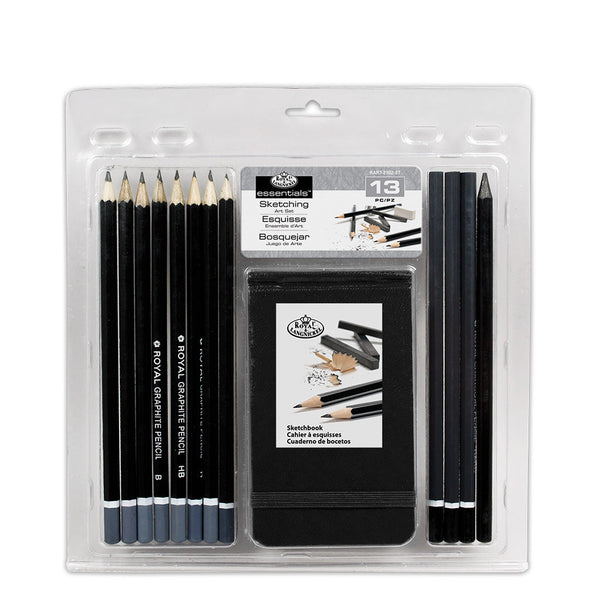 royal and langnickel RART-2102 | Essentials™ 13pc Sketching Art Set with Sketchbook