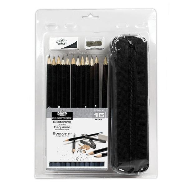 royal and langnickel RART-2202 | Essentials™ 15pc Graphite Sketching Set with Case