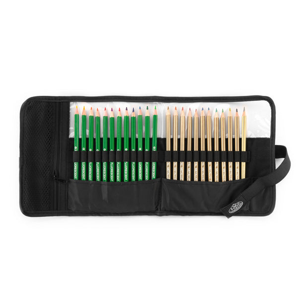 Royal And Langnickel RART-2303 | Essentials™ 25pc Flourescent/Metallic Pencil Set With Case
