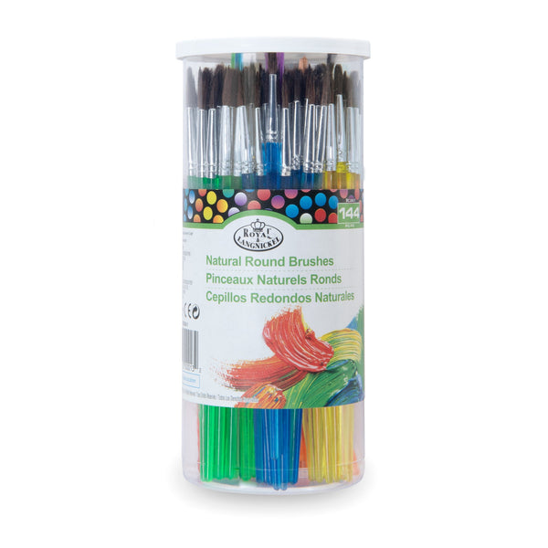 royal and langnickel RCAN-1 | Natural Round Brushes - 144pc
