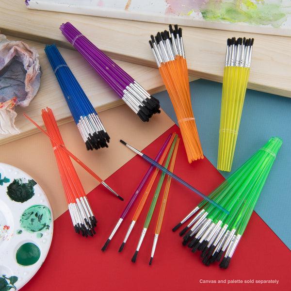 Royal And Langnickel RCAN-5 | Black Bristle Round Brushes - 144pc