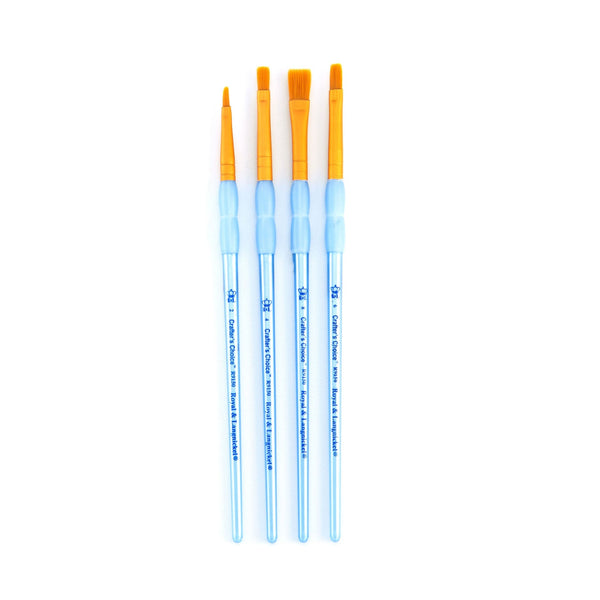 Royal And Langnickel RCC 202 | Crafter's Choice™ 4pc Golden Taklon Shader Brush Set