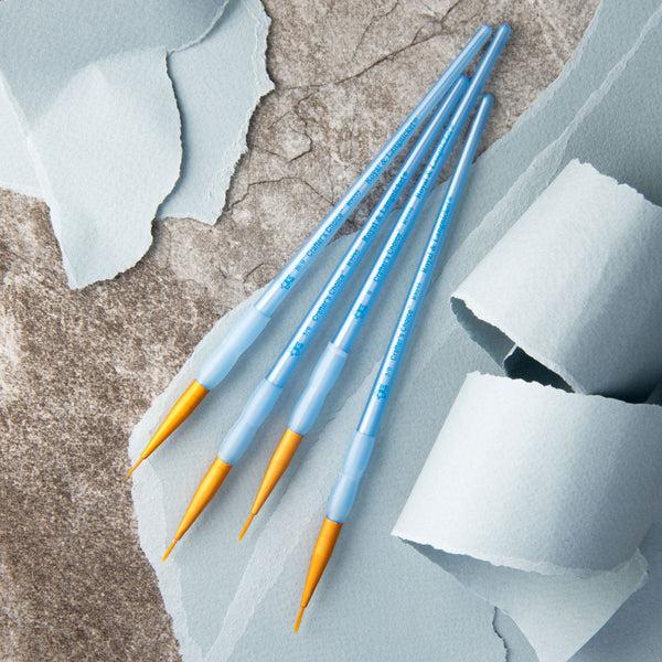 Royal And Langnickel RCC 203 | Crafter's Choice™ 4pc Golden Taklon Liner Brush Set