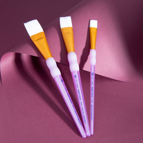 Royal And Langnickel RCC 224 | Crafter's Choice™ 3pc White Taklon Wash Brush Set