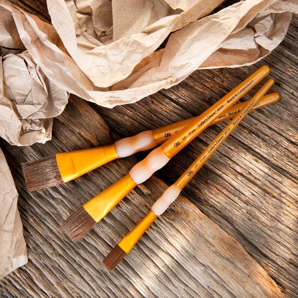 Royal And Langnickel RCC 230 | Crafter's Choice™ 3pc Synthetic Camel Hair Flat Brush Set