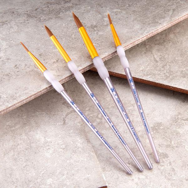 Royal And Langnickel RCC 237 | Crafter's Choice™ 4pc Brown Taklon Round Brush Set