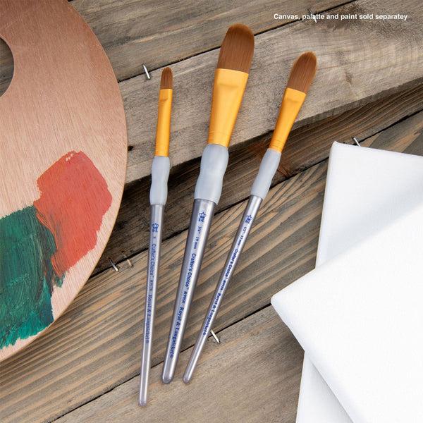 Royal And Langnickel RCC 245 | Crafter's Choice™ 3pc Brown Taklon Variety Brush Set
