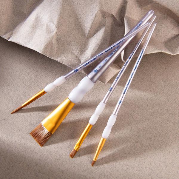 Royal And Langnickel RCC 246 | Crafter's Choice™ 4pc Brown Taklon Variety Brush Set