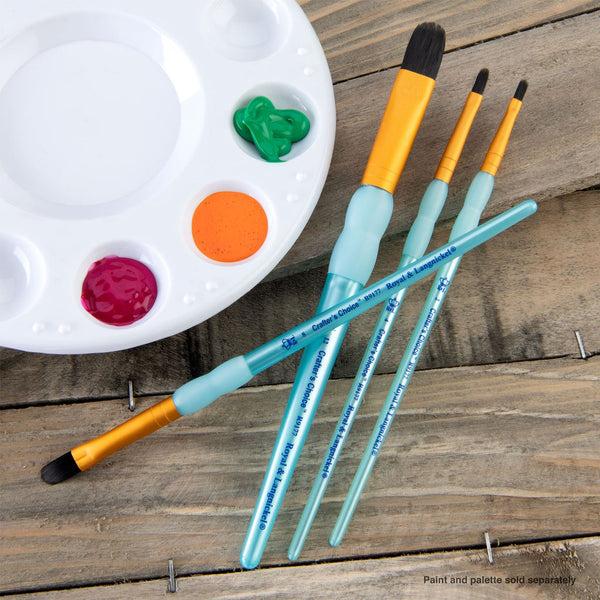 Royal And Langnickel RCC 251 | Crafter's Choice™ 4pc Black Taklon Filbert Brush Set