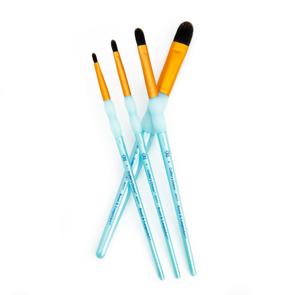 Royal And Langnickel RCC 251 | Crafter's Choice™ 4pc Black Taklon Filbert Brush Set