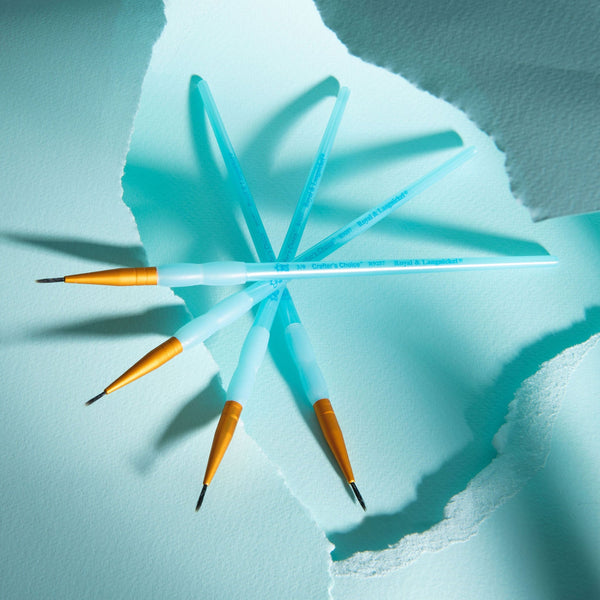 Royal And Langnickel RCC 253 | Crafter's Choice™ 4pc Black Taklon Round Brush Set