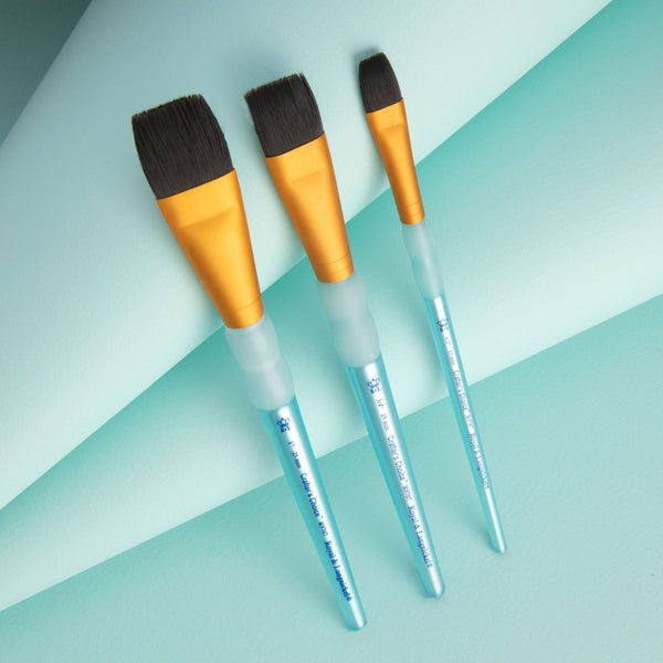 Royal And Langnickel RCC 255 | Crafter's Choice™ 3pc Black Taklon Wash Brush Set