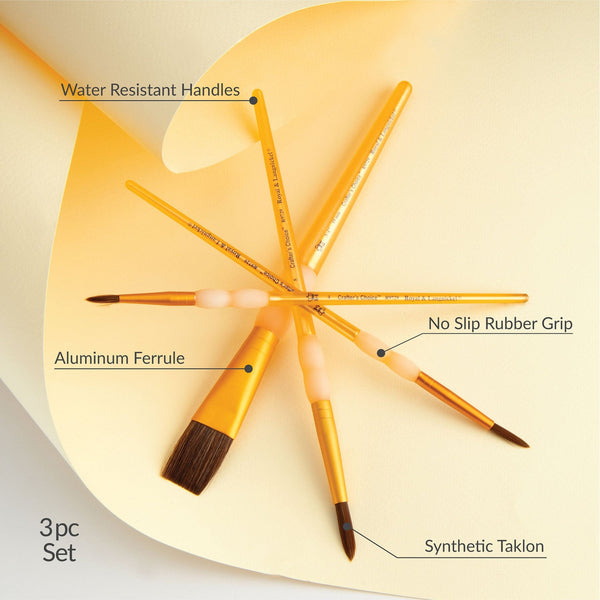 Royal And Langnickel RCC 257 | Crafter's Choice™ 4pc Camel Hair Variety Brush Set