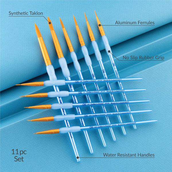 Royal And Langnickel RCC 301 | Crafter's Choice™ 11pc Golden Taklon Round Brush Set