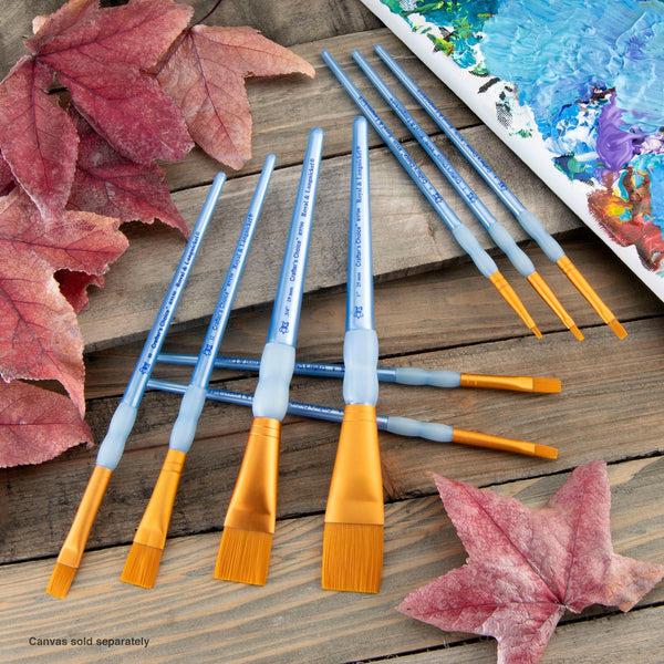 Royal And Langnickel RCC 302 | Crafter's Choice™ 9pc Golden Taklon Shader/Wash Brush Set