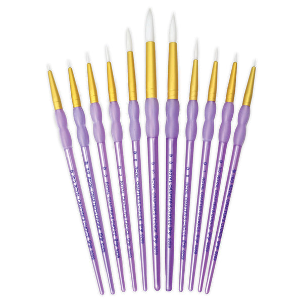 royal and langnickel RCC 305 | Crafter's Choice™ 11pc White Taklon Round Brush Set