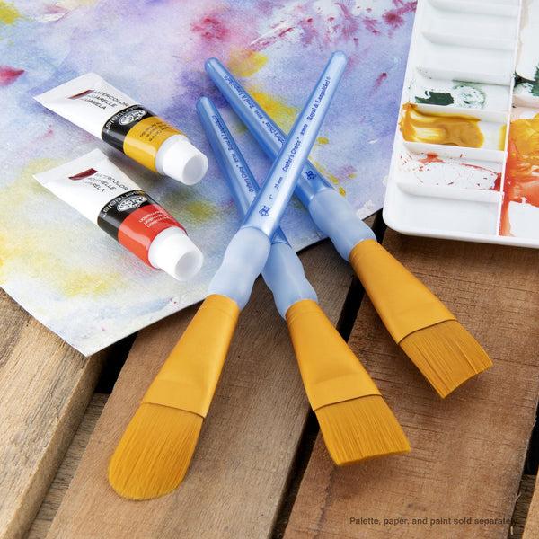 Royal And Langnickel RCC 401 | Crafter's Choice™ 3pc Golden Taklon Large Variety Brush Set