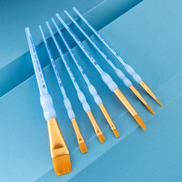 Royal And Langnickel RCC 402 | Crafter's Choice™ 7pc Golden Taklon Variety Brush Set