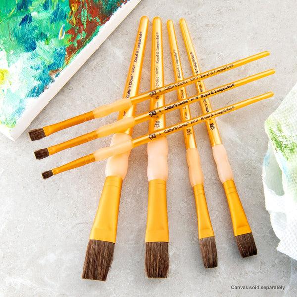 Royal And Langnickel RCC 403 | Crafter's Choice™ 7pc Synthetic Camel Hair Variety Brush Set