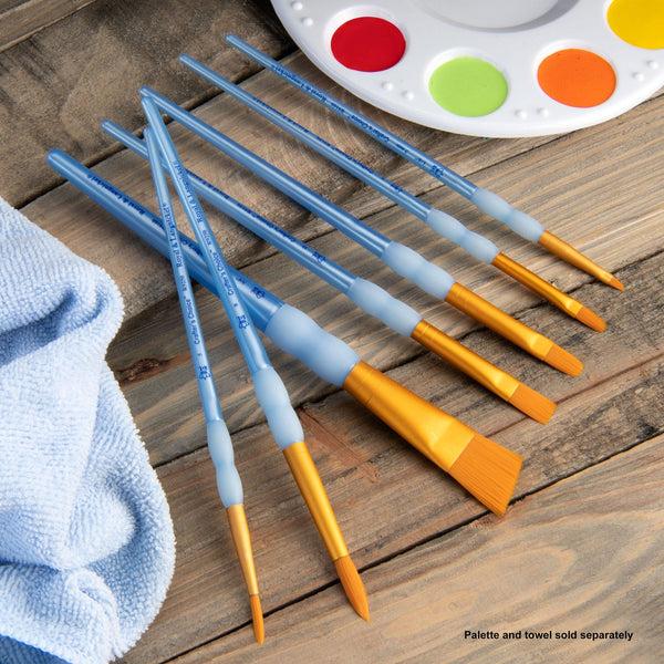 Royal And Langnickel RCC 404 | Crafter's Choice™ 7pc Golden Taklon Variety Brush Set