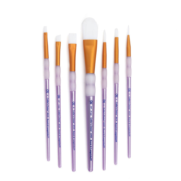 Royal And Langnickel RCC 406 | Crafter's Choice™ 7pc White Taklon Variety Brush Set