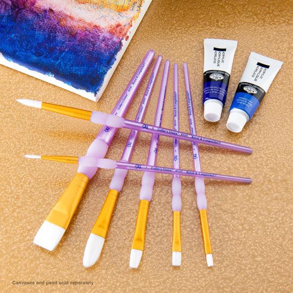 Royal And Langnickel RCC 408 | Crafter's Choice™ 7pc White Taklon Variety Brush Set