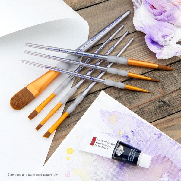 Royal And Langnickel RCC 409 | Crafter's Choice™ 7pc Brown Taklon Variety Brush Set