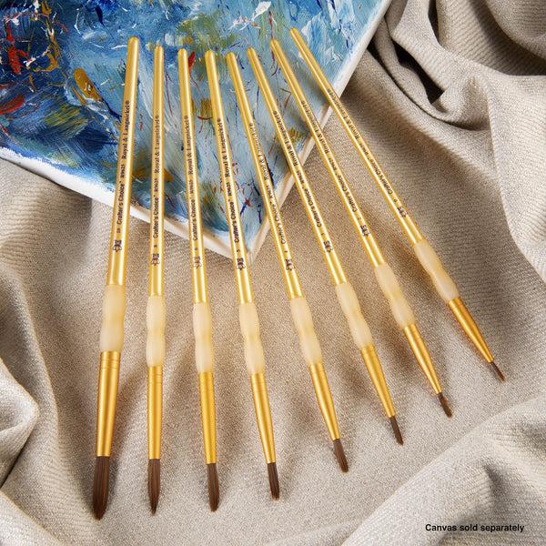 Royal And Langnickel RCC 412 | Crafter's Choice™ 8pc Camel Hair Round Brush Set
