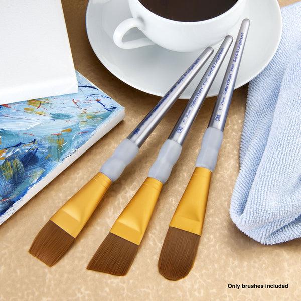 Royal And Langnickel RCC 414 | Crafter's Choice™ 3pc Brown Taklon Large Brush Set