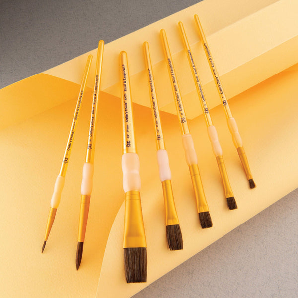 Royal And Langnickel RCC 420 | Crafter's Choice™ 7pc Camel Hair Variety Brush Set