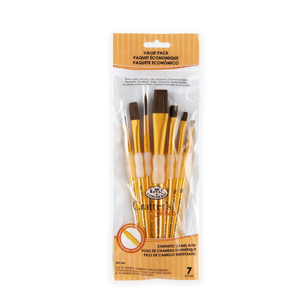 royal and langnickel RCC 420 | Crafter's Choice™ 7pc Camel Hair Variety Brush Set