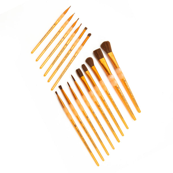Royal And Langnickel RCC 605 | Crafter's Choice™ 15pc Natural Hair Variety Brush Set