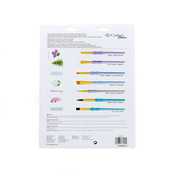 Royal And Langnickel RCC 701 | Crafter's Choice™ 18pc Variety Taklon Brush Set
