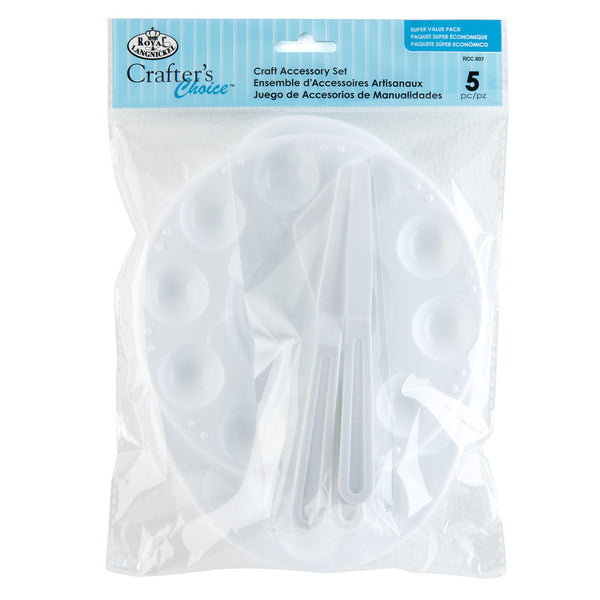 royal and langnickel RCC 807 | Crafter's Choice™ 5pc Oval/Round Palettes Craft Accessory Set