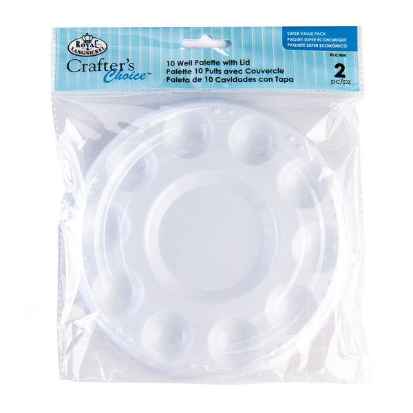royal and langnickel RCC 808 | Crafter's Choice™ 2pc 10-well Palette w/ Lid