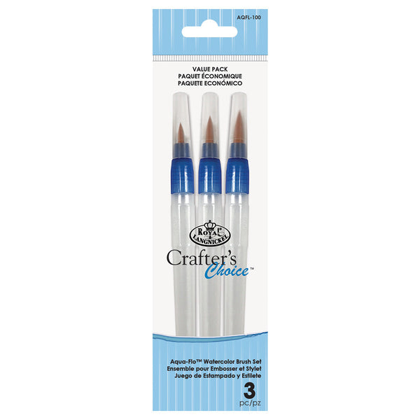 royal and langnickel RCC 809 | Crafter's Choice™ 3pc Aqua-Flo™ Watercolor Brush Set