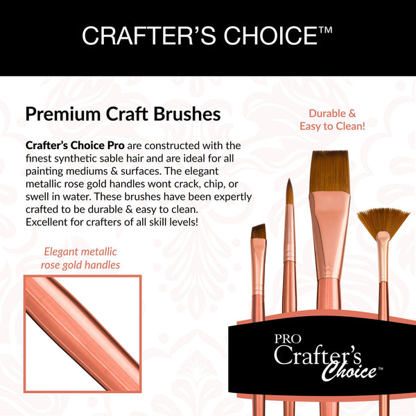 Royal And Langnickel RCC PRO102-ZP | Crafter's Choice™ Pro 4pc Synthetic Sable Variety Brush Set