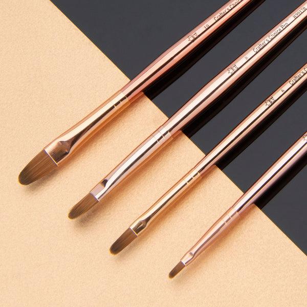 Royal And Langnickel RCC PRO104-ZP | Crafter's Choice™ Pro 4pc Synthetic Sable Filbert Brush Set