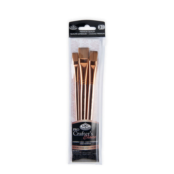 royal and langnickel RCC PRO107-ZP | Crafter's Choice™ Pro 3pc Synthetic Sable Wash Brush Set