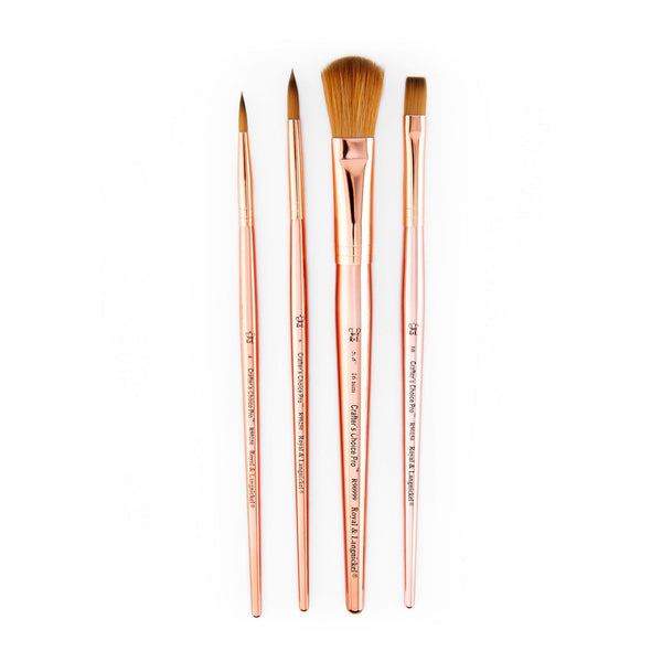 Royal And Langnickel RCC PRO108-ZP | Crafter's Choice™ Pro 4pc Synthetic Sable Variety Brush Set