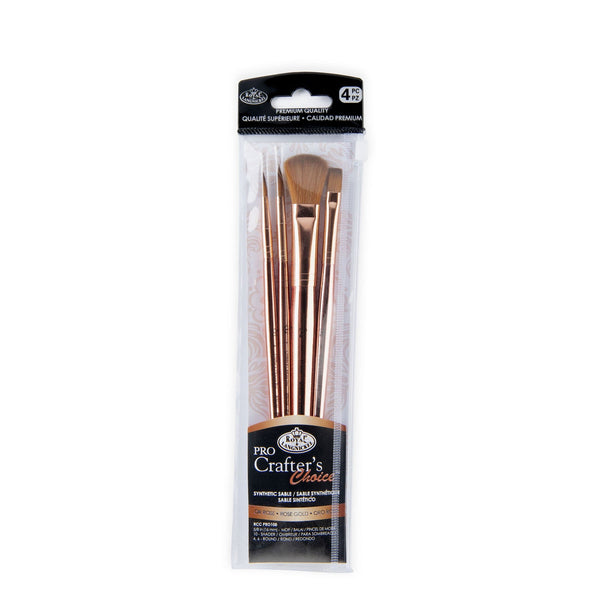 royal and langnickel RCC PRO108-ZP | Crafter's Choice™ Pro 4pc Synthetic Sable Variety Brush Set