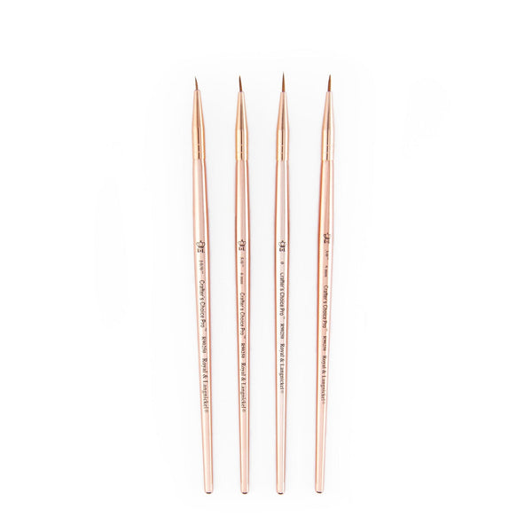 Royal And Langnickel RCC PRO109-ZP | Crafter's Choice™ Pro 4pc Synthetic Sable Round Brush Set