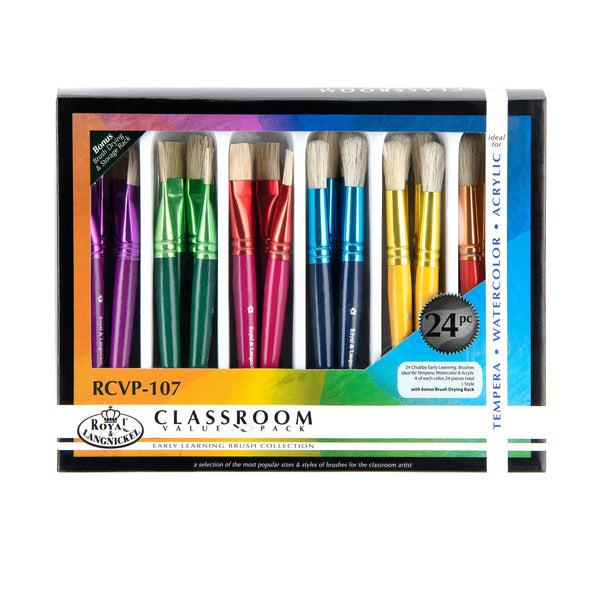 royal and langnickel RCVP-107 | 24pc Chubby Early Learning Brush Classroom Value Pack