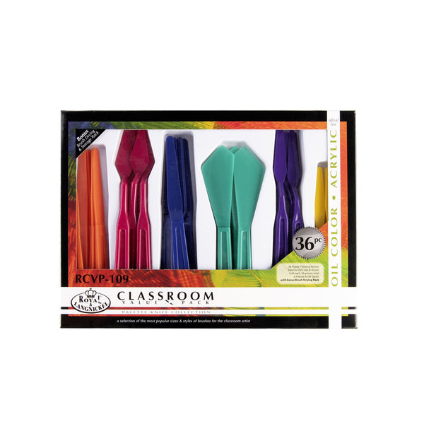 royal and langnickel RCVP-109 | 36pc Plastic Palette Knife Classroom Value Pack