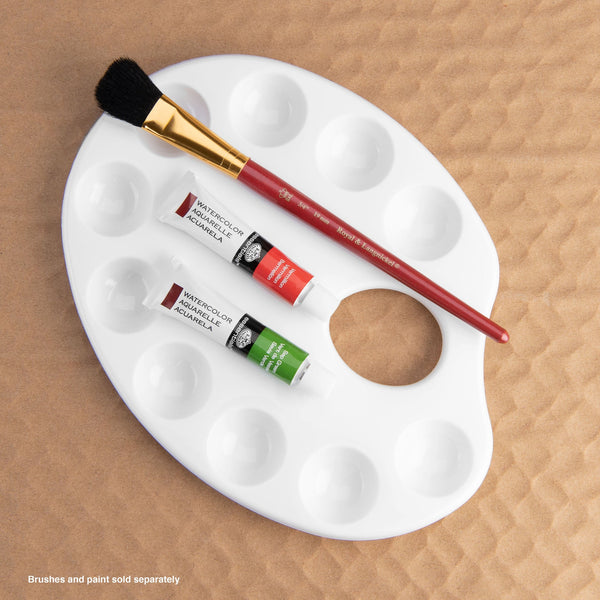 Royal And Langnickel RD42P | Essentials™ Oval 10-Well Paint Palette