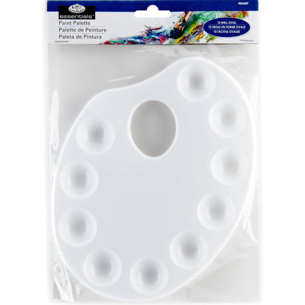 royal and langnickel RD42P | Essentials™ Oval 10-Well Paint Palette