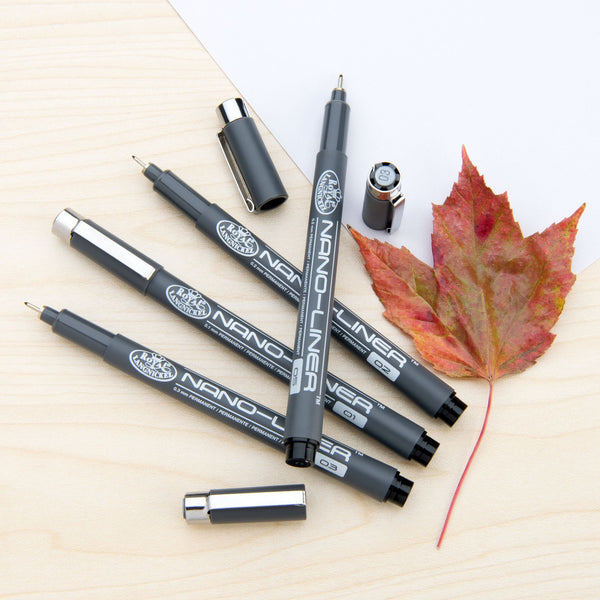 Royal And Langnickel RD701 | Nano-Liner™ 4pc Black Variety Pack